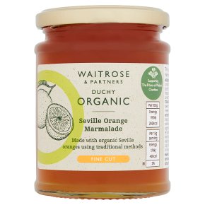 Waitrose Duchy Organic thin cut Seville orange marmalade