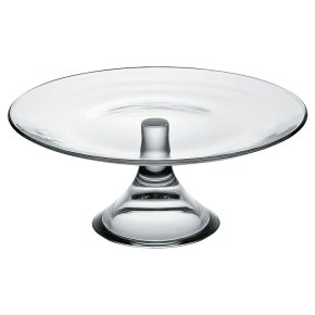 Clear glass cake stand