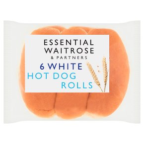 essential Waitrose White Hot Dog Rolls