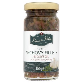 Lusso Vita Anchovy Fillets in Olive Oil & Garlic