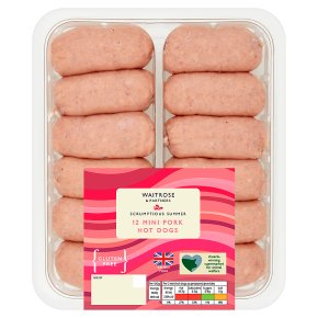 Waitrose 12 Mini Pork Hot Dogs