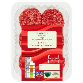 Waitrose 6 Mini Steak Burgers