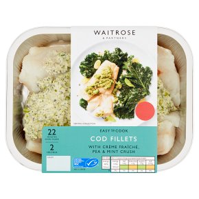 Waitrose Easy To Cook cod fillets & creme fraiche