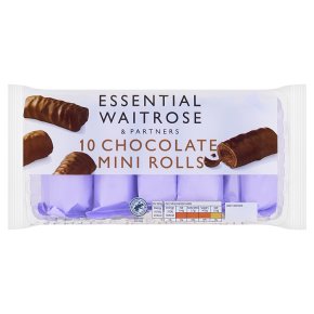 essential Waitrose 6 chocolate covered mini rolls