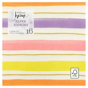 Waitrose Stripe Napkins 33cm x 33cm