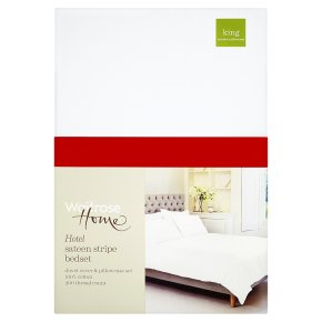 Waitrose Home Hotel Sateen Stripe Bedset