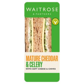 Waitrose Good To Go cheddar & celery sandwich