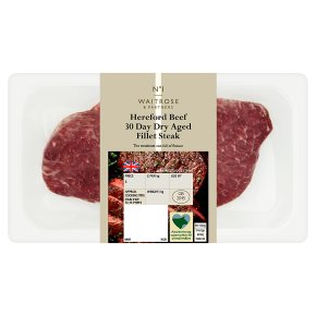 Waitrose 1 Hereford 30 day dry aged beef fillet steak