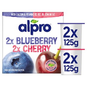 Alpro Soya 2 x Cherry 2 x Blueberry