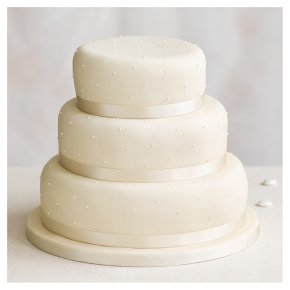 Fruit, Golden Sponge & Chocolate Sponge Undecorated Wedding Cake