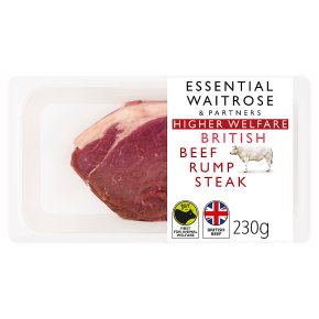 essential Waitrose British beef rump steak