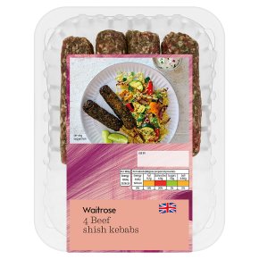Waitrose 4 Beef Shish Kebabs