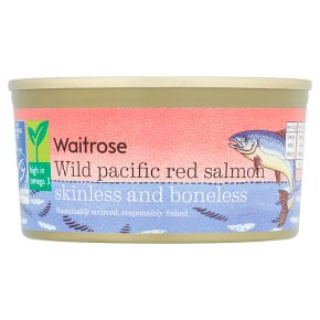 essential Waitrose MSC skinless & boneless wild red salmon