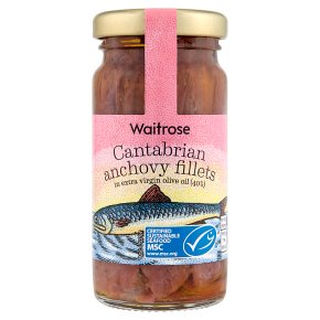Waitrose MSC anchovy fillets in olive oil