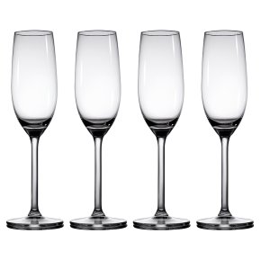 Waitrose Dining Chefs' Entertaining champagne flutes, pack of 4