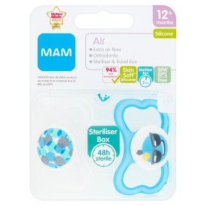 Mam 12month+ air soother, pack of 2, assorted