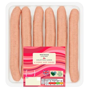Waitrose 6 Pork Hot Dogs