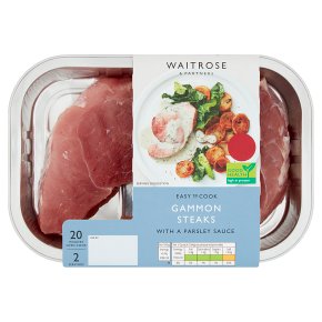 Easy To Cook Gammon Steaks with Parsley Sauce