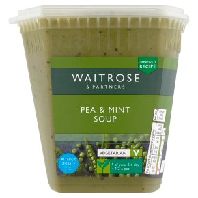 Waitrose pea & mint soup with leek