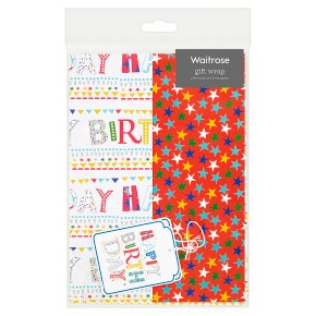 Waitrose Happy Birthday Gift Wrap