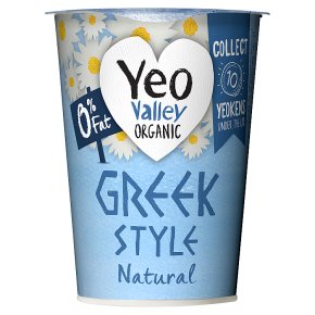 Yeo Valley organic 0% fat Greek style natural yogurt