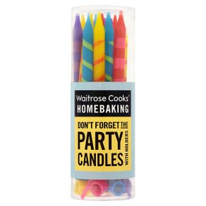 Waitrose Cooks' Homebaking striped part candles & holders