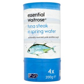 essential Waitrose MSC tuna steak in spring water