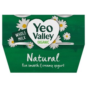 Yeo Valley 4 organic natural yogurts