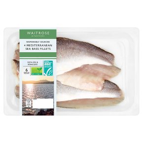 Waitrose 4 Sea Bass Fillets