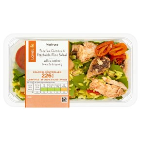 Waitrose LoveLife Calorie Controlled paprika chicken & roasted vegetable rice salad