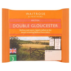 Waitrose Belton Farm medium double Gloucester cheese, strength 3