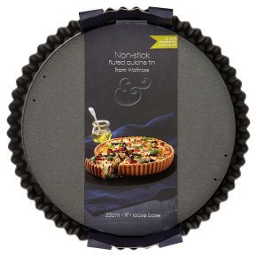from Waitrose 23cm (9) non-stick loose base fluted quiche tin