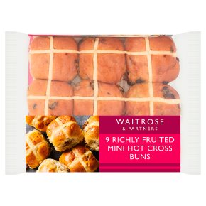 Waitrose Richly Fruited Mini Hot Cross Buns