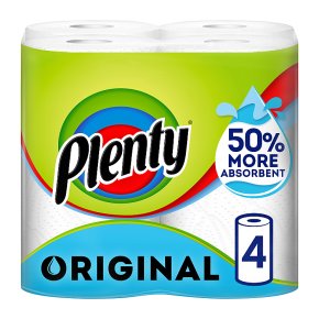Plenty White Kitchen Roll 400 Sheets