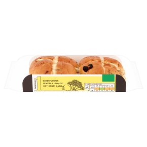 Waitrose 1 Elderflower & Lemon Hot Cross Buns