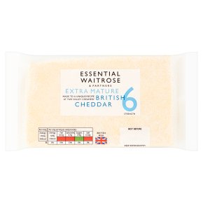 essential Waitrose English Extra Mature Cheddar Strength 6
