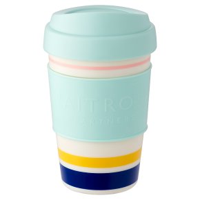 Waitrose Blue Stripe Coffee Cup