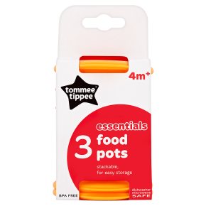 Tommee Tippee Food Pots & Lids (3 per pack)