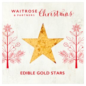 Waitrose Christmas Edible Gold Stars