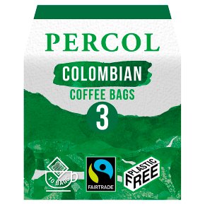 Percol Fairtrade Smooth Colombian 10 Coffee Bags