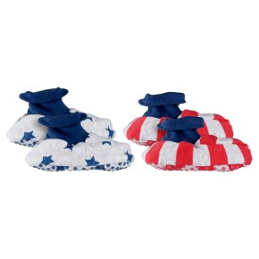 Waitrose baby boy booties, pack of 2