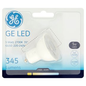 GE LED 345 Lumen GU10 4.5W 100-240V