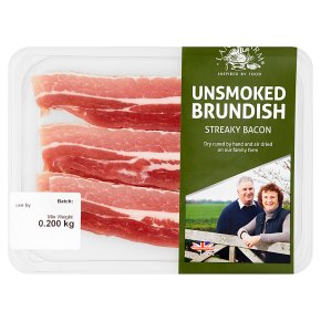 Lane Farm Unsmoked Brundish Streaky Bacon
