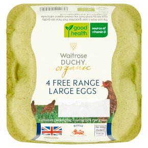 Waitrose Duchy Organic 4 large British free range eggs