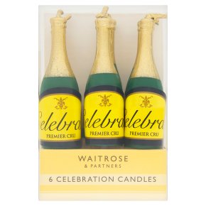 Waitrose Cooks' Homebaking celebration bottle candle