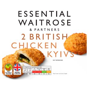 essential Waitrose 2 Frozen British chicken kievs