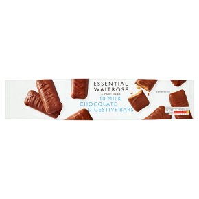essential Waitrose milk chocolate digestive bars