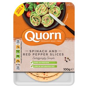 Quorn Spinach & Red Pepper Slices