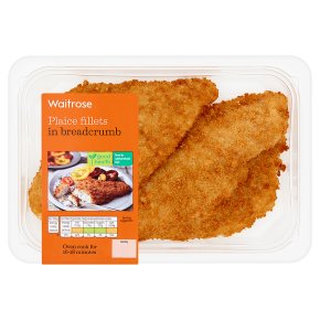 Waitrose 2 plaice fillets in breadcrumbs