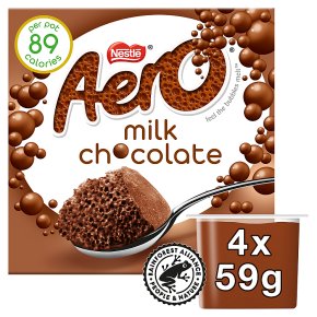 Aero milk choc bubbly dessert